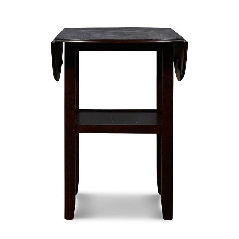 D1701-42S-EBY Leaf 3 pc Table and 2 stools in ebony